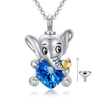 Elephant Urn Necklaces Sterling Silver