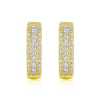 Brilliant Night - Premium Moissanite Luxury Fashion Light Luxury Jewelry Silver Stud Earrings S925 Silver Plated Platinum NP Collection