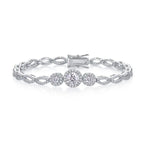 1-Carat Luxury Moissanite S925 Platinum-Plated Silver Bracelet – Light Luxury Trend Jewelry NP Collection