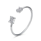 925 Sterling Silver Opening Bracelet Women's High Sense