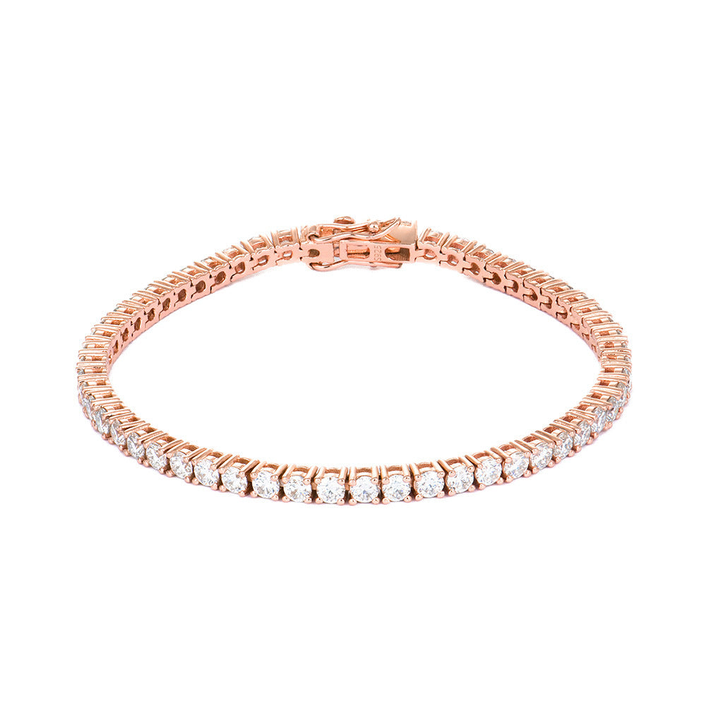 2-6mm Full Set Moissanite Girl S925 Silver Ao Advanced Design Bracelet