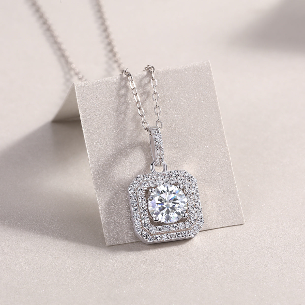 Sugar Diamond - 1-carat Moissanite S925 Sterling Silver And Platinum-plated Pendant