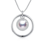 Pearl Necklace 925 Sterling Silver Pendant Necklace