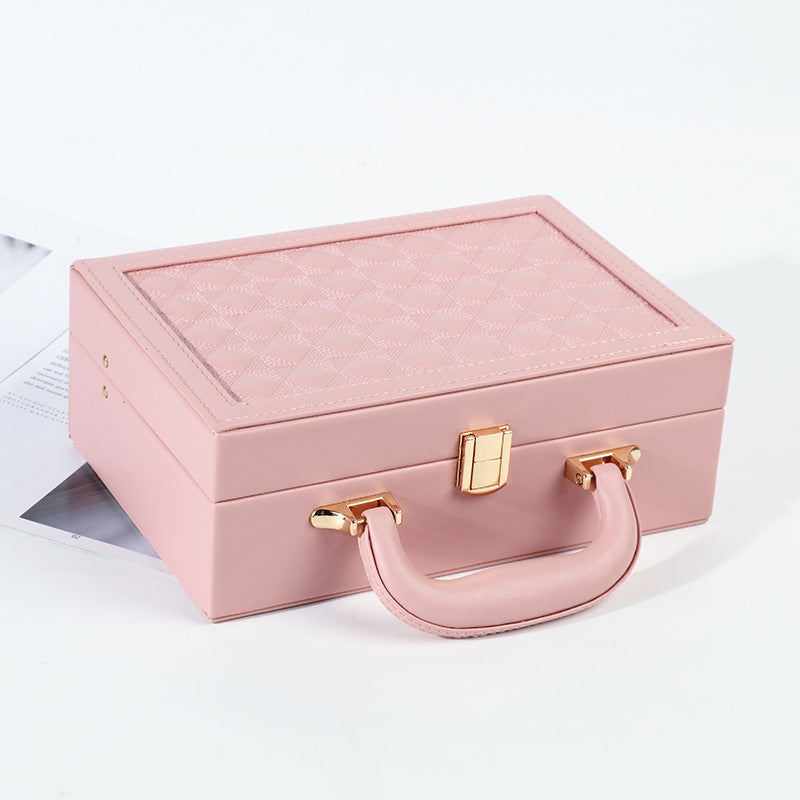 Large Capacity Jewelry Box Earrings Ring Necklace