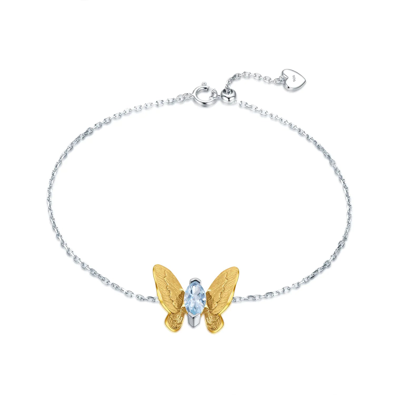 Designer Elegant Gemstone Butterfly Bracelet in 925 Silver