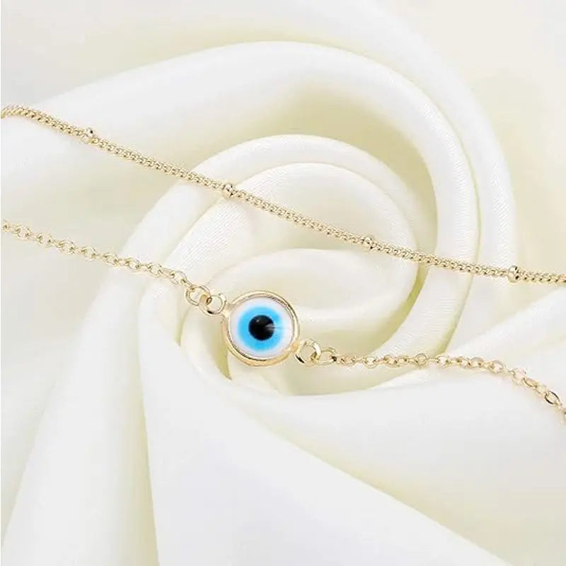 Dainty Gold Bracelets For Women, 14K Gold Filled Adjustable Layered Bracelet Cute Oval Chain  Bar Gold Bracelet