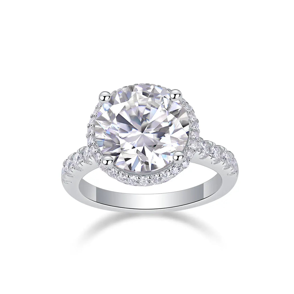 1Starry Sky Jewelry Piece Set with 5-Carat Moissan Diamond S925 Sterling Silver and Platinum-Plated Diamond 