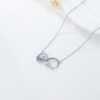 Horse Infinity Love Necklace Sterling Silver