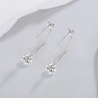Moissanite Luxury and Fashionable Light Luxury Silver Stud Earrings – S925 Platinum Plated - N&P Colletion