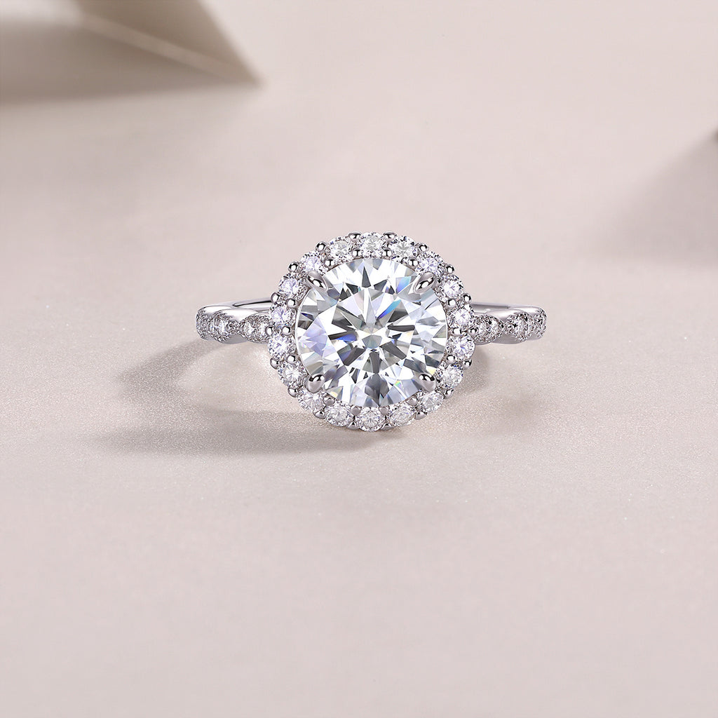 Starlight Shining - 3-carat Moissanite S925 Sterling Silver And Platinum-plated Diamond