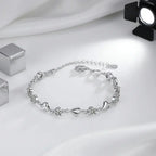 Heart Moissanite Bracelet Silver 