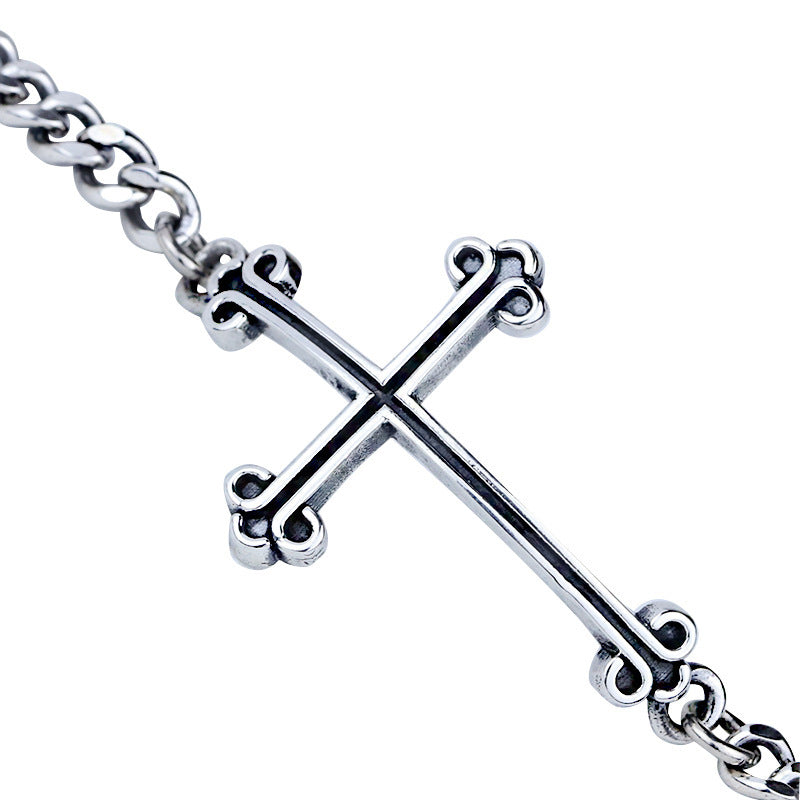Sterling Silver Jewelry New Cross Bracelet