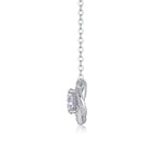Lucky Flower - 1-carat Moissanite S925 Sterling Silver And Platinum Plating Pendant