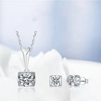 Fashion Stud Necklace S925 Sterling Silver Jewelry Set – Elegant Matching Jewelry Set NP Collection