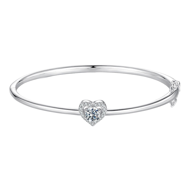 S925 Sterling Silver D-color Moissanite Love Bracelet