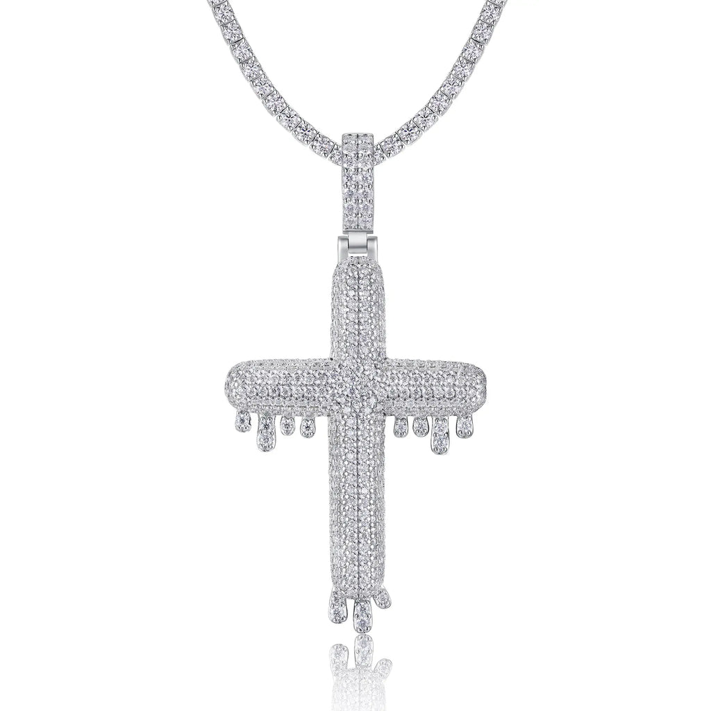 Moissanite, This Luxurious And Fashionable Light Luxury Trend Jewelry Necklace Pendant Is Made Of S925 Silver Electroplated With Platinum NP Collection