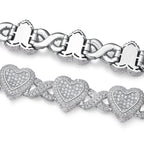 A Luxurious And Fashionable Minimalist Jewelry Bracelet Featuring Top-quality Moissanite, Made Of S925 Silver Electroplated With Platinum. - N&P Colletion