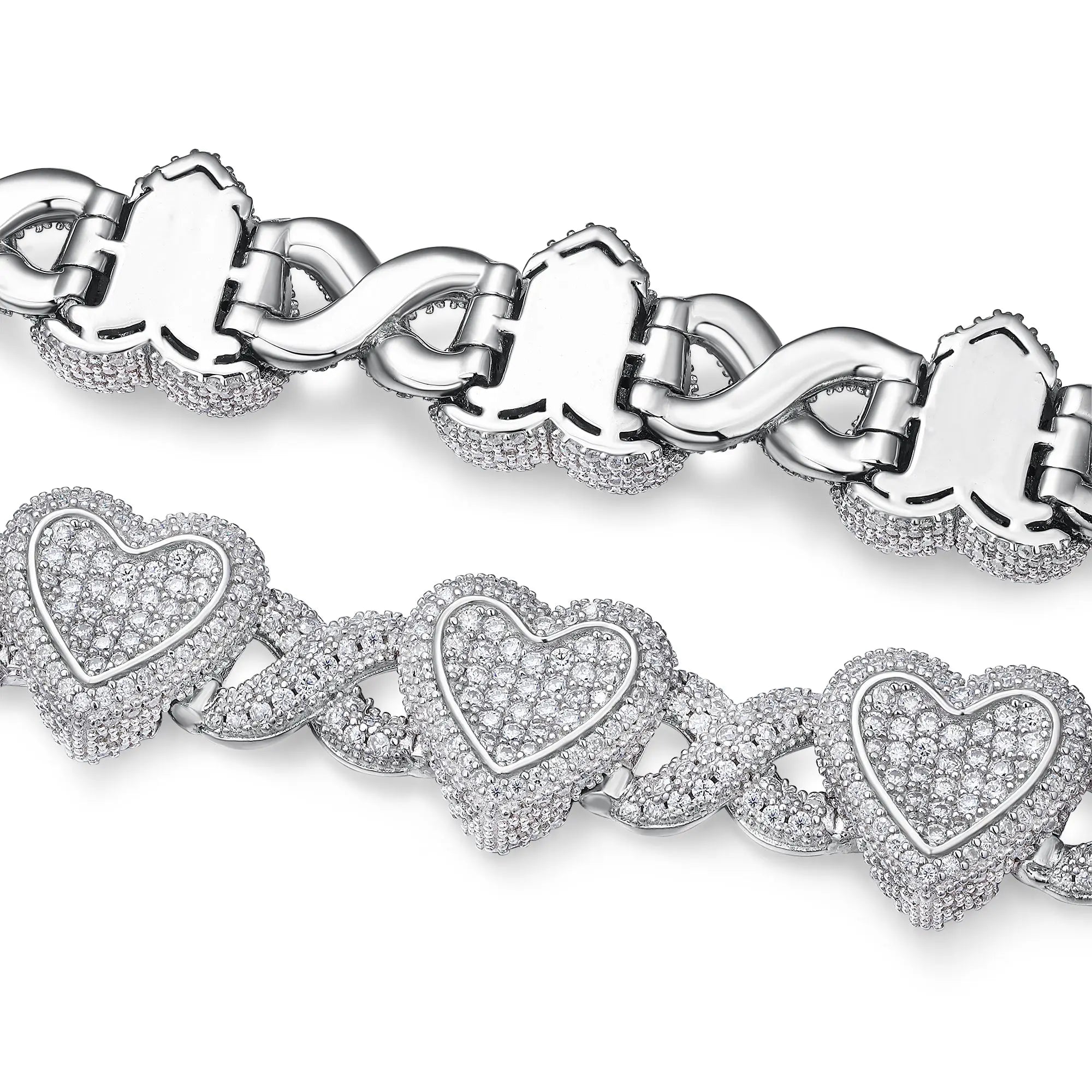 A Luxurious And Fashionable Minimalist Jewelry Bracelet Featuring Top-quality Moissanite, Made Of S925 Silver Electroplated With Platinum. - N&P Colletion
