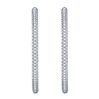 Light Coco Diamond Earrings Stud Set With Mosan Diamond Silver Ornaments