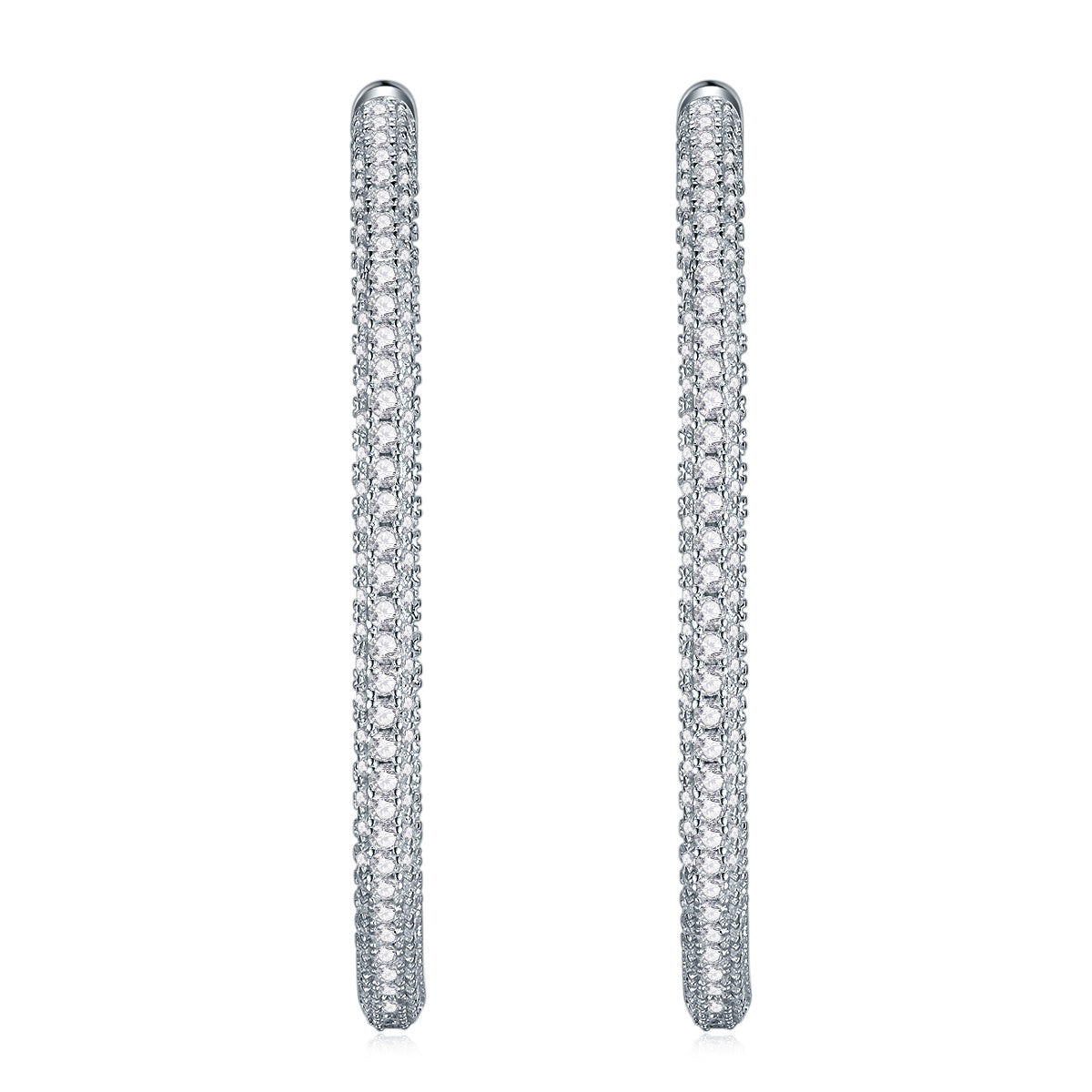 Light Coco Diamond Earrings Stud Set With Mosan Diamond Silver Ornaments