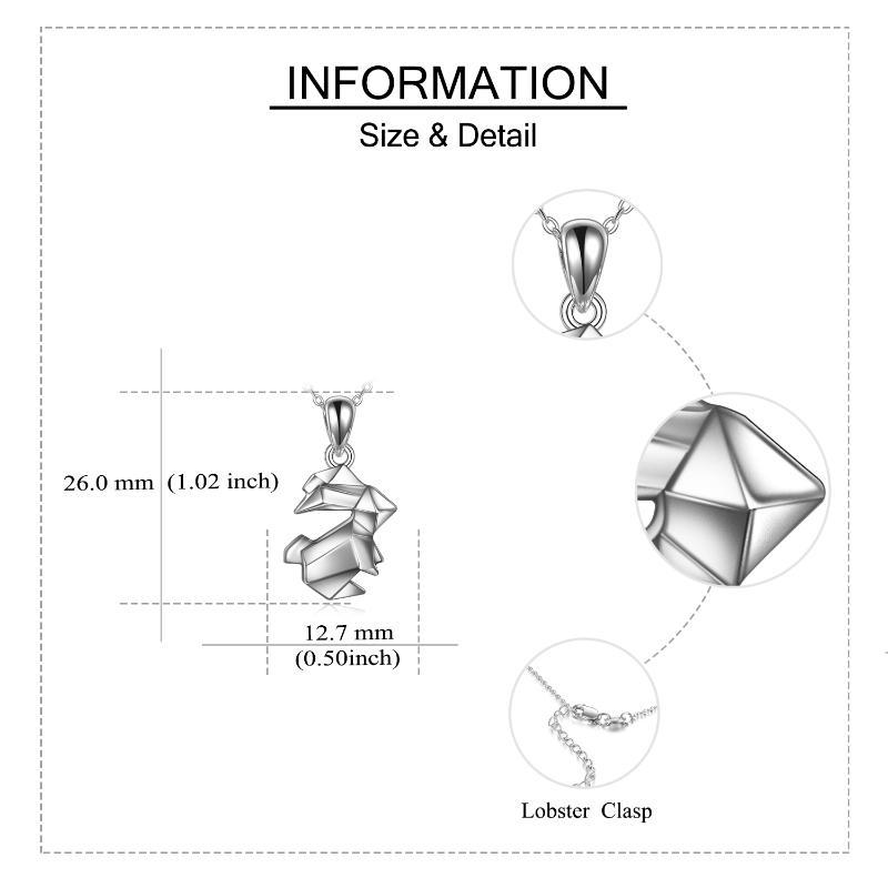 Origami Rabbit Bunny Urn Necklace for Ashes in Sterling Silver