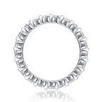 Row Diamond Ring, Moissanite Silver Ring