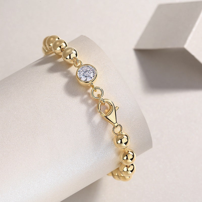 Luxury Fashion Mossan Diamond S925 Silver Bracelet