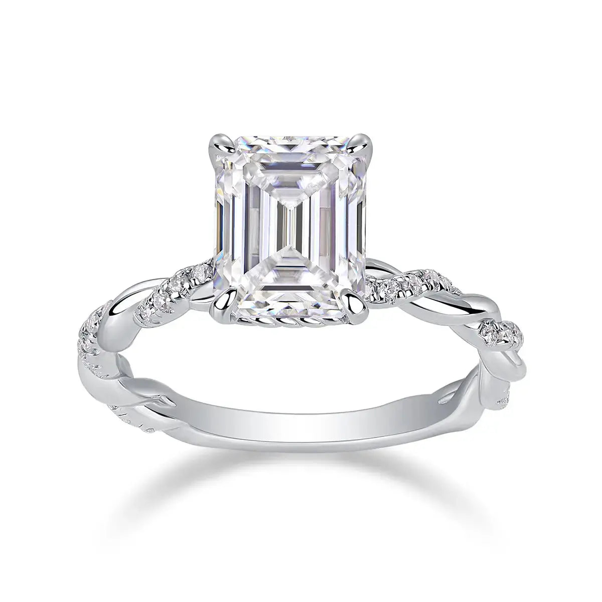 1Chasing Light - A Fashionable Diamond Jewelry Piece Set With Moissanite S925 Sterling Silver And Platinum-plated Diamond Ring Prohibit TikTok sales NP Collection