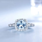Blue Topaz Jewelry Set – Elegant Sterling Silver Necklace and Earrings NP Collection
