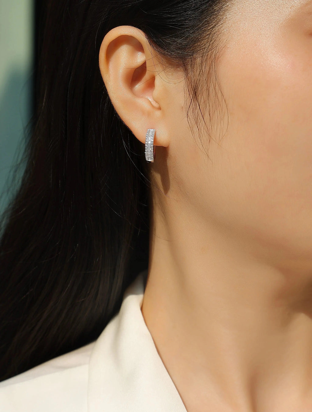 Brilliant Night - Premium Moissanite Luxury Fashion Light Luxury Jewelry Silver Stud Earrings S925 Silver Plated Platinum NP Collection