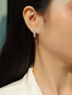 Brilliant Night - Premium Moissanite Luxury Fashion Light Luxury Jewelry Silver Stud Earrings S925 Silver Plated Platinum NP Collection