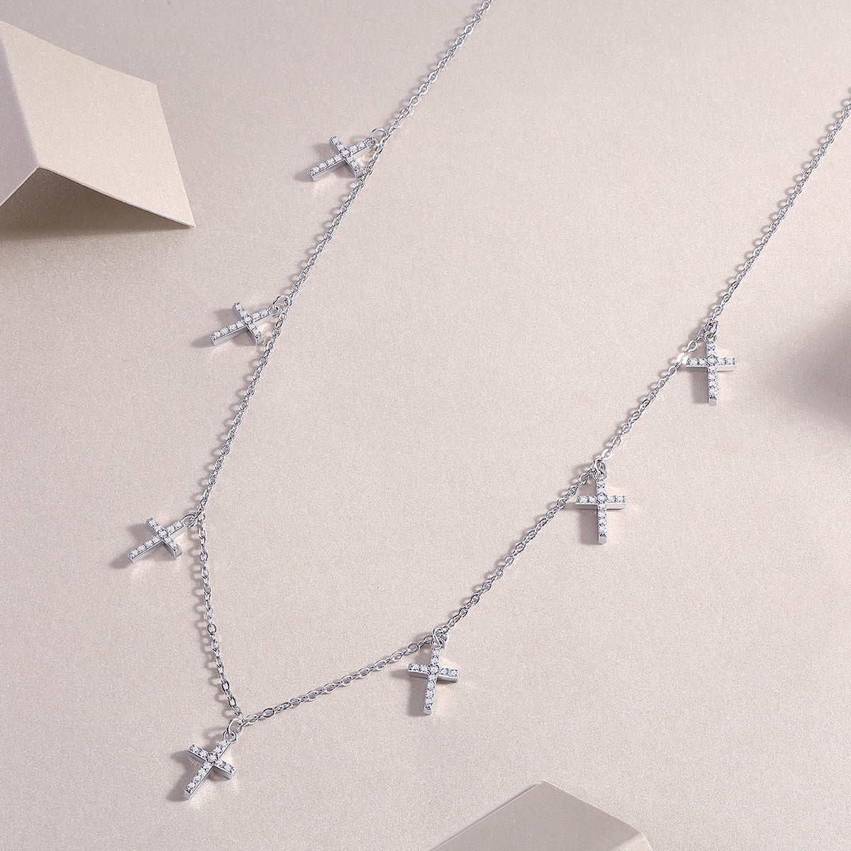 Holy Light Cross - Moissanite S925 Sterling Silver And Platinum Plating Pendant