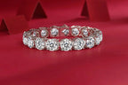 Half Summer Splendor - Luxurious And Fashionable Light Luxury Jewelry Silver Bracelet With Top-quality Moissanite, S925 Silver Plated Platinum. NP Collection
