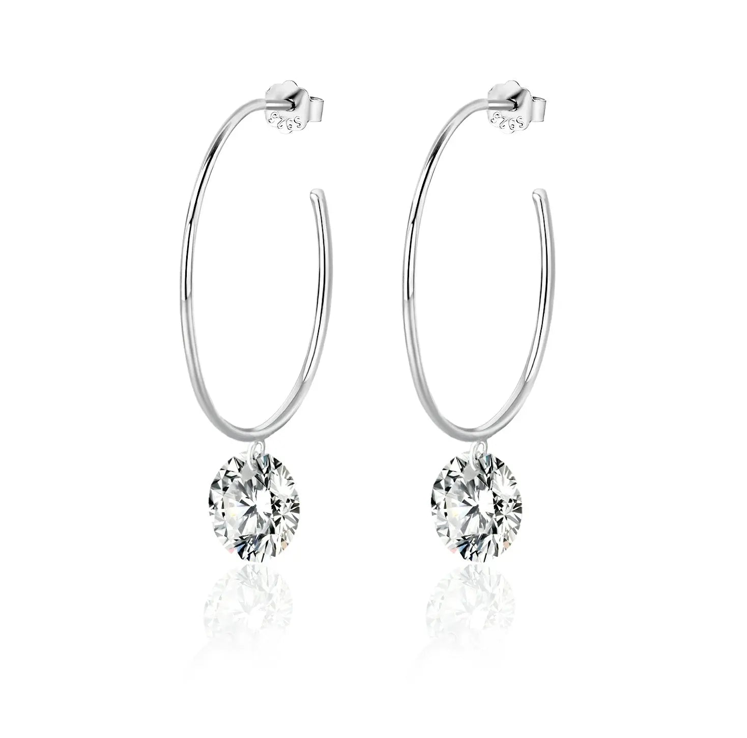 Moissanite Luxury and Fashionable Light Luxury Silver Stud Earrings – S925 Platinum Plated - N&P Colletion