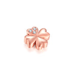 18K gold necklace lucky clover Rose Gold Diamond Pendant