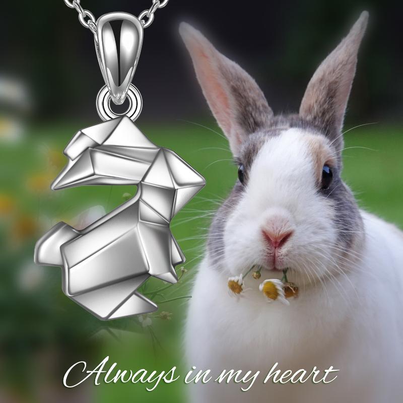 Origami Rabbit Bunny Urn Necklace for Ashes in Sterling Silver