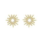Moissanite Luxury and Fashionable Light Luxury Silver Stud Earrings – S925 Gold Electroplated - N&P Colletion