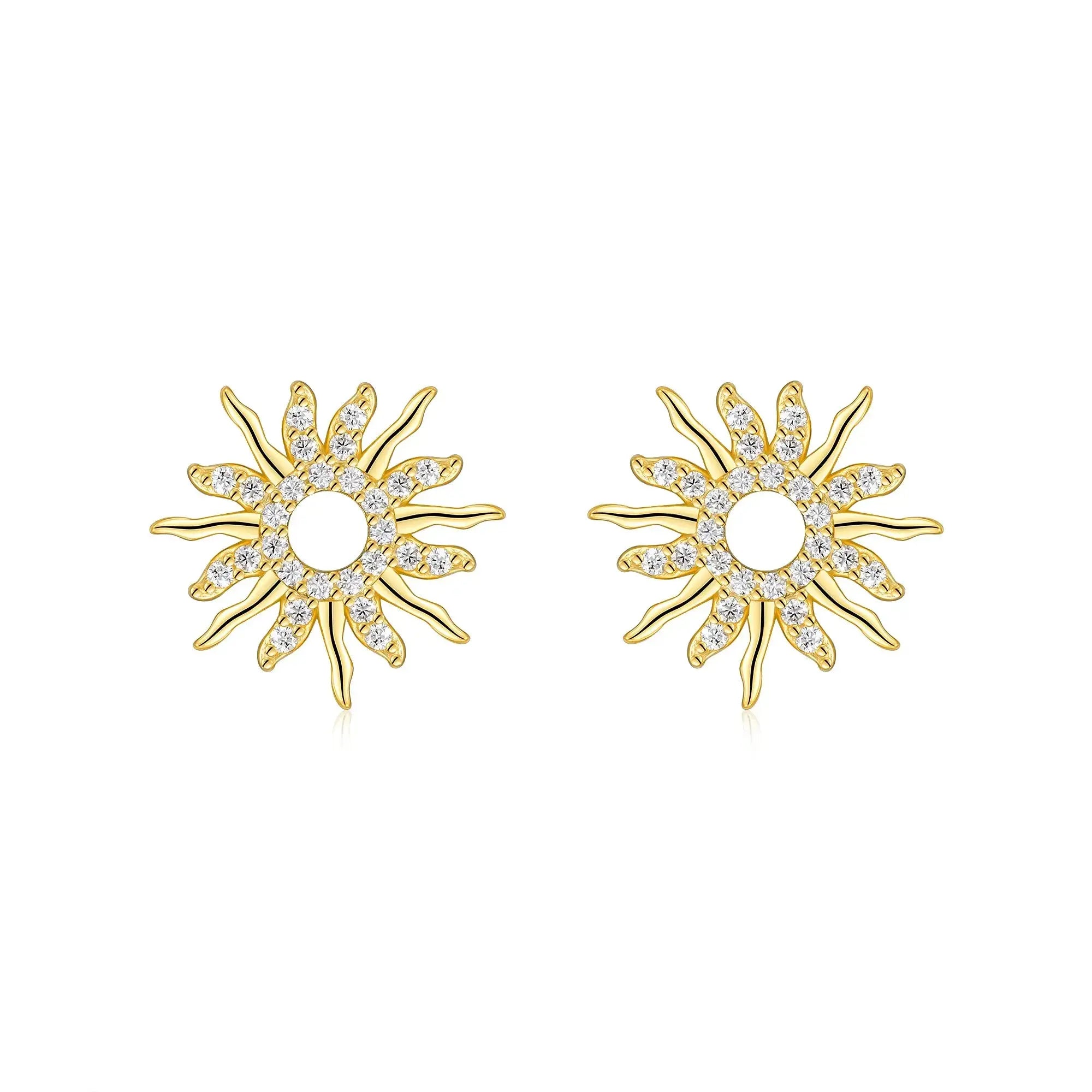 Moissanite Luxury and Fashionable Light Luxury Silver Stud Earrings – S925 Gold Electroplated - N&P Colletion