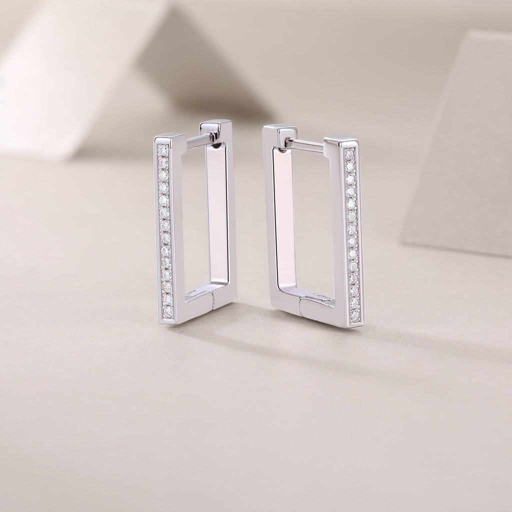 Kokang - Moissanite S925 Sterling Silver And Platinum-plated Stud Earrings