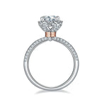 A 1-carat Luxurious And Fashionable Light Luxury Trend Jewelry Silver Ring, Set With Moissanite, Made Of S925 Silver-plated Platinum Material. - N&P Colletion