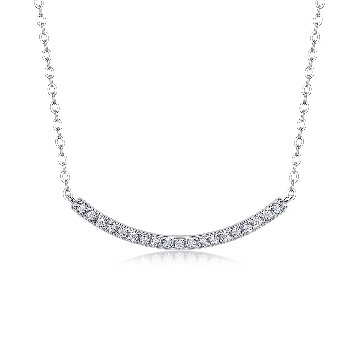 Joy - Moissanite S925 Sterling Silver And Platinum Plating Necklace