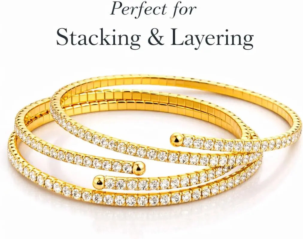 Stretch Gold Tennis Bracelet