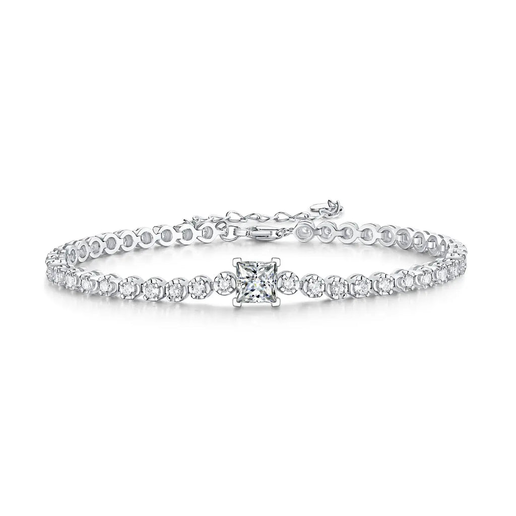 Luxury Rubik’s Cube Moissanite Diamond Bracelet – Sterling Silver Fashion Jewelry Comparable to Natural Diamond NP Collection