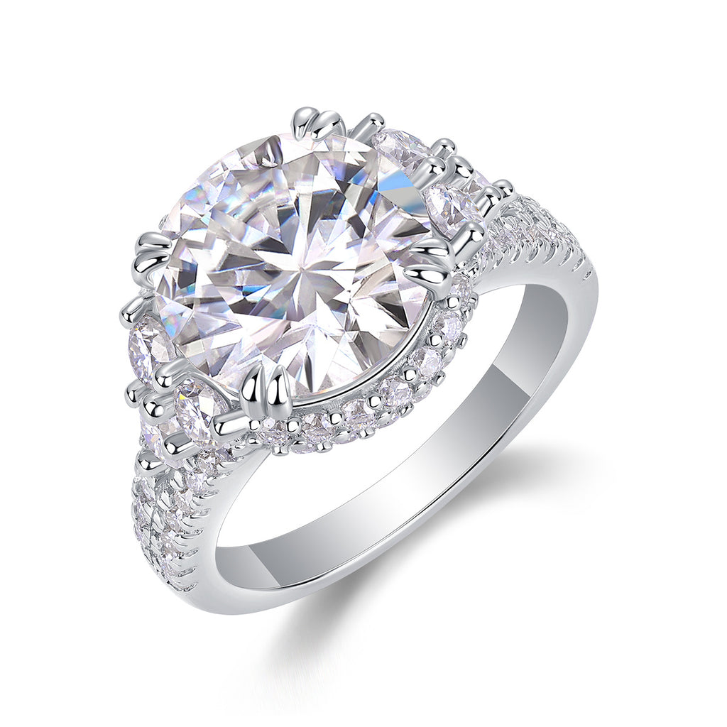 Dance With Youth - 5-carat Moissan Diamond S925 Sterling Silver And Platinum-plated Diamond Ring