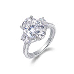Crown Of Radiance - Moissanite S925 Sterling Silver And Platinum-plated Diamond Ring