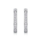 1Highlight S925 Moissanite Sterling Silver with Platinum-Plated Stud Earrings