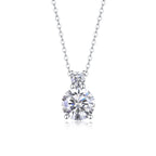 Jazz Manor - 3-carat Moissanite S925 Sterling Silver And Platinum-plated Pendant