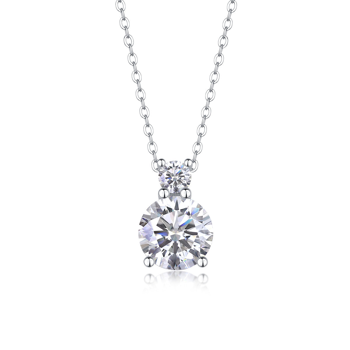 Jazz Manor - 3-carat Moissanite S925 Sterling Silver And Platinum-plated Pendant