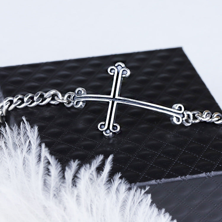 Sterling Silver Jewelry New Cross Bracelet