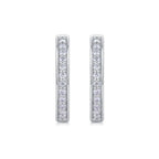 1Morning Dew Moissanite S925 Sterling Silver and Platinum-Plated Stud Earrings 